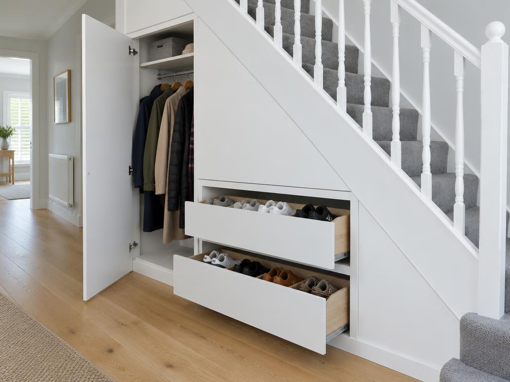 1 Tall Coat Unit + 2 Shoe Drawers